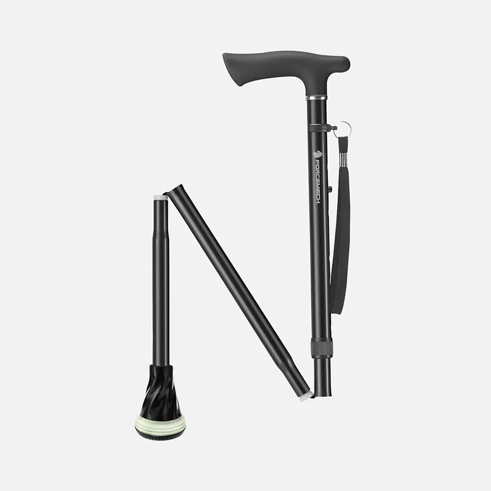 Forcemech GlowGuard™ Stylish Foldable Walking Cane - Gloosy Finish