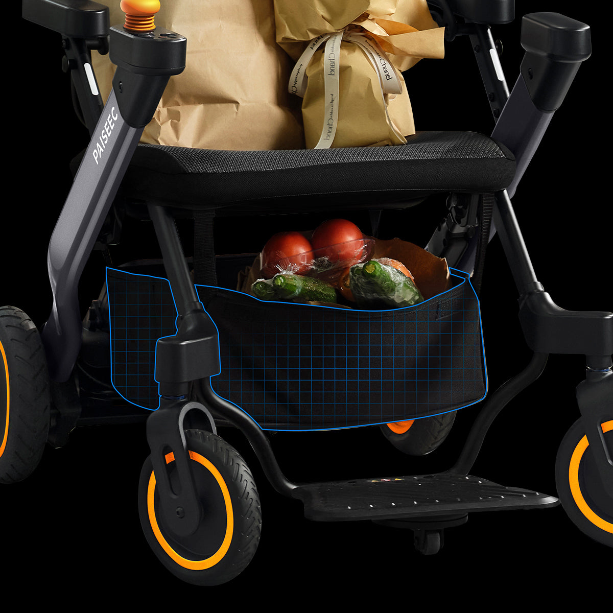 Spare Storage Pocket for W3&W1 Electric Wheelchair | Paiseec official Paiseec product image 2