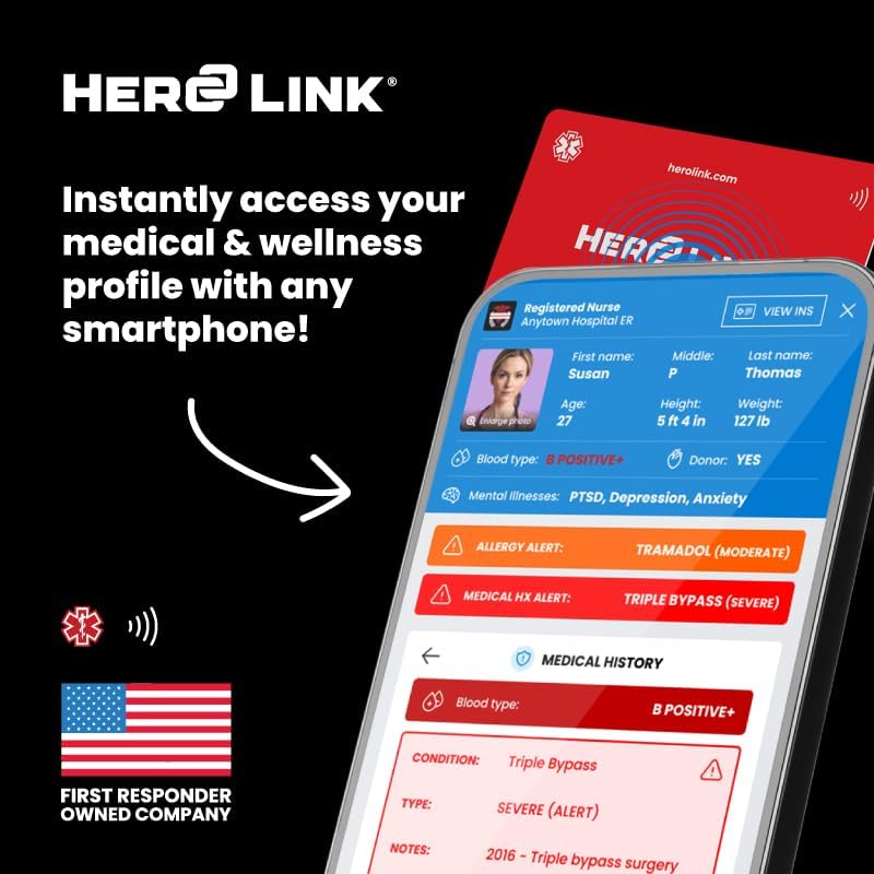 Hero Link® Medical ID Wallet Card
