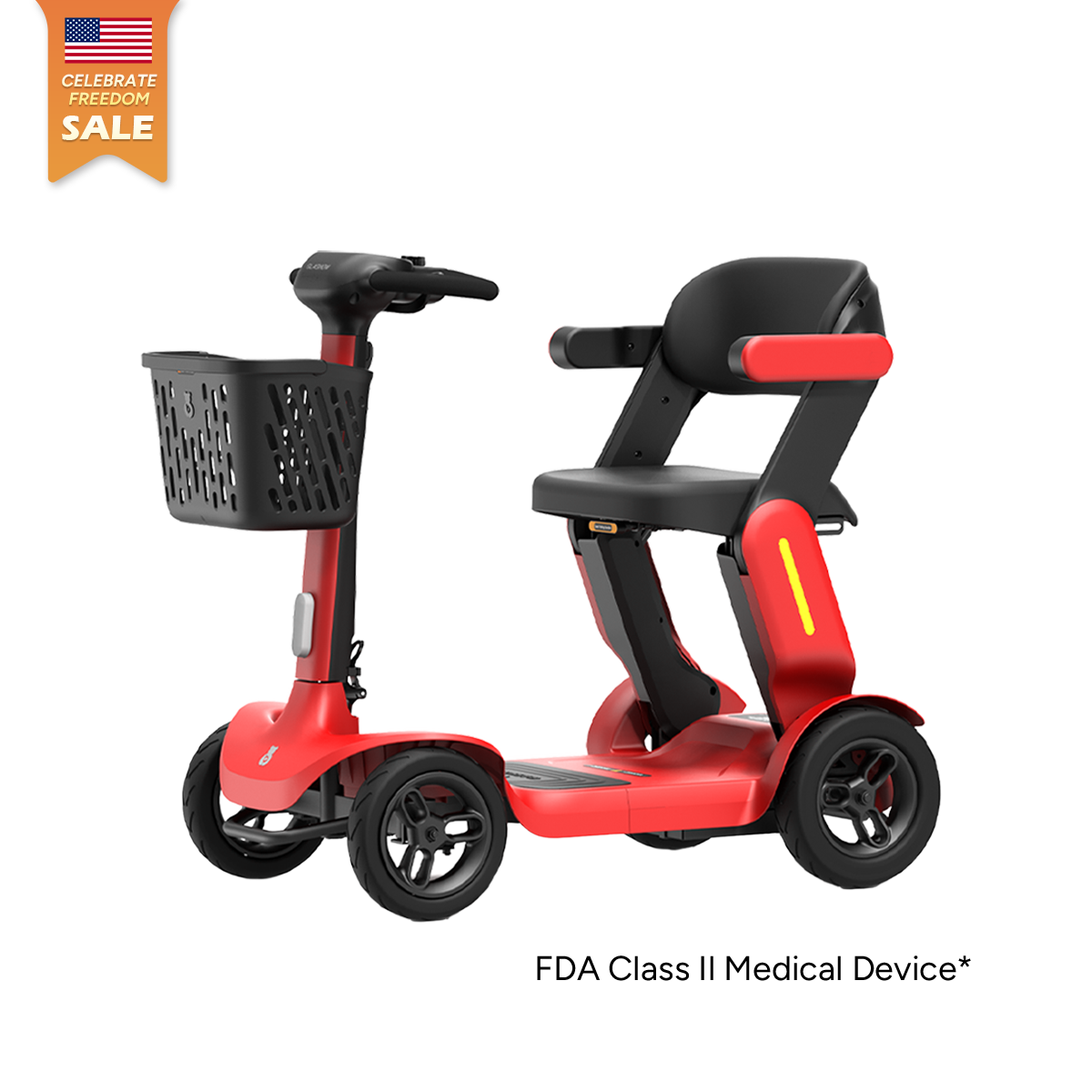 Paiseec S3 mobility scooter in Red