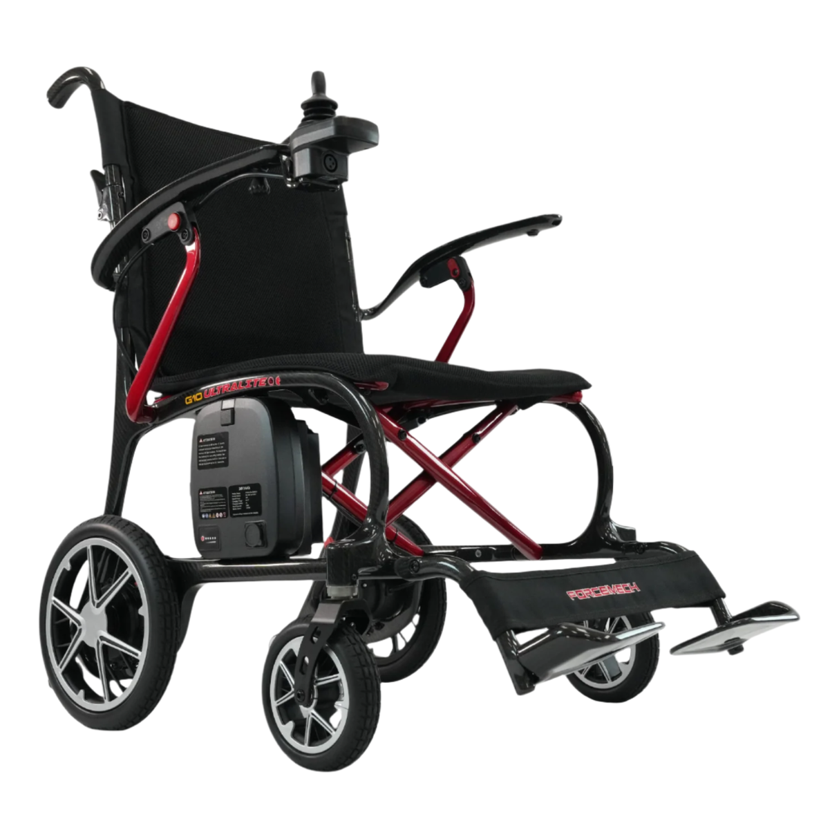 Forcemech Ultralite G10 Carbon Fiber Power Wheelchair Wheelchairs Forcemech Red