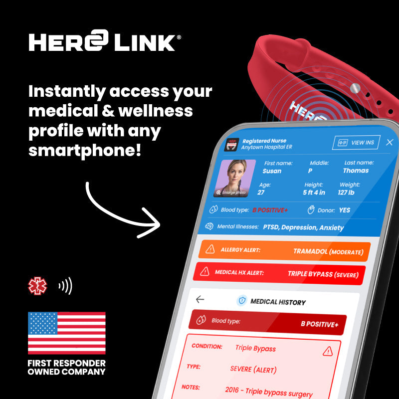 Hero Link® Thin Line Medical ID Bracelet