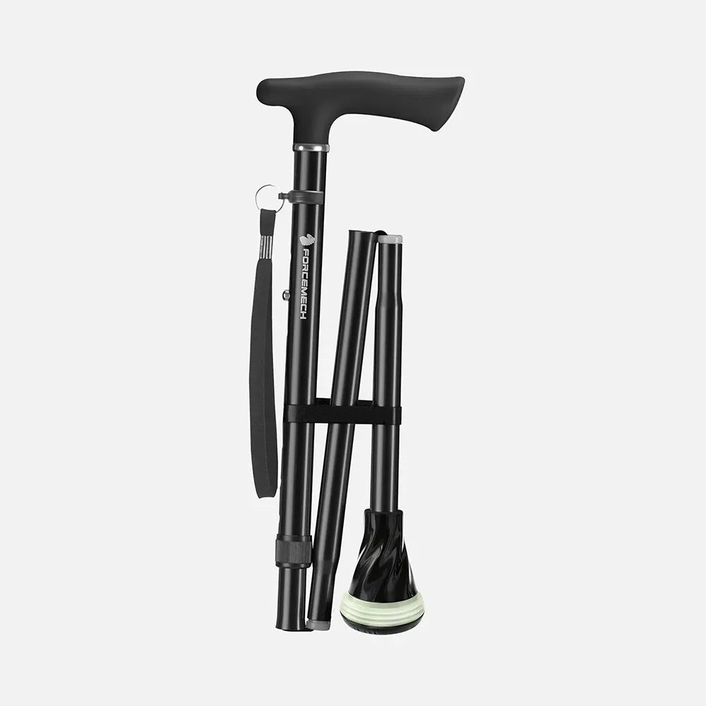 Forcemech GlowGuard™ Stylish Foldable Walking Cane - Gloosy Finish