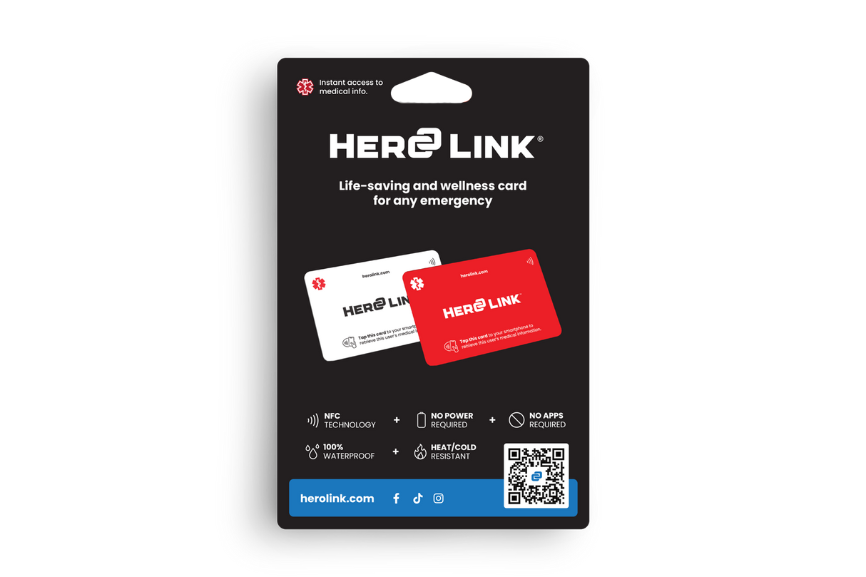 Hero Link® Medical ID Wallet Card