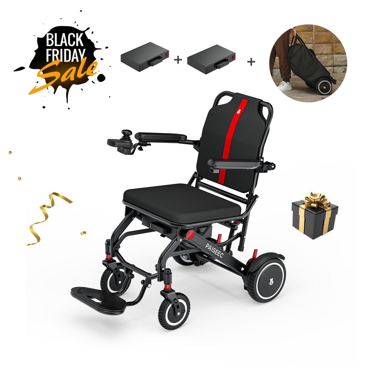 Paiseec Lightweight Electric Wheelchair Q3