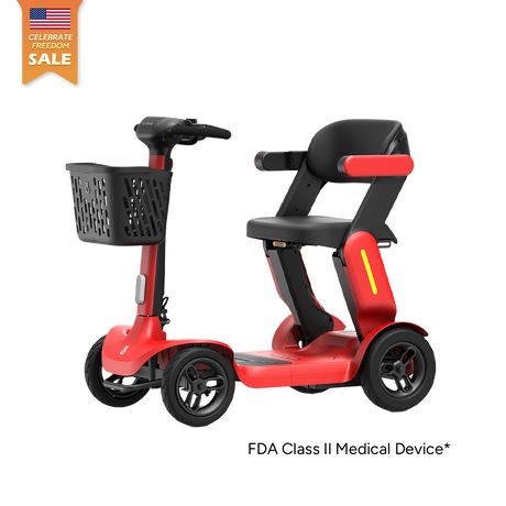 Paiseec S3 mobility scooter in Red
