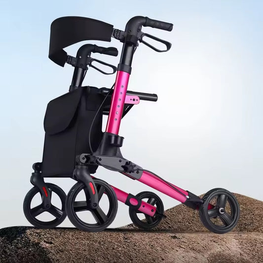 Hand-powered Rehabilitation Walker, Elderly Can Push and Sit Walker, Elderly Walking Walker Wheelchair, Assisted Walking