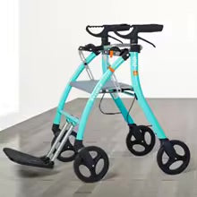 Assistive Elderly Walker Rollator with Trolley Crutch Stool for Walking Rehabilitation
