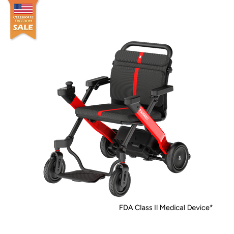 Paiseec W1 electric wheelchair in Red