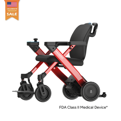 Paiseec W3 electric wheelchair in Red